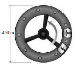 Chapter 5, Problem 64P, A space station is in the shape of a hollow ring, 450 m in diameter (Fig. 5.36), At how many 