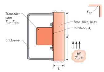 Chapter 3, Problem 3.33P, Consider a power transistor encapsulated in an aluminum case that is attached at its base to a 