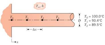Chapter 4, Problem 4.62P, A steady-state, finite-difference analysis has been performed on a cylindrical tin with a diameter 