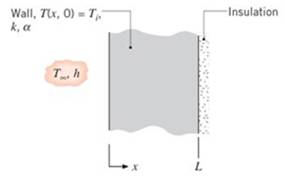 Chapter 5, Problem 5.44P, Consider the one-dimensional wall shown in the sketch, which is initially at a uniform temperature , example  1