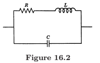 Chapter 2.16, Problem 8P, Find the impedance of the circuit in Figure 16.2 (R and L in series, and then C in parallel with 