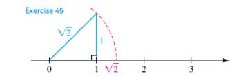 Chapter 1.1, Problem 45E, The point on a coordinate line corresponding to 2 may be determined by constructing a right triangle 