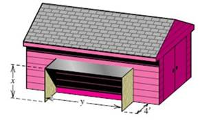 Chapter 3, Problem 79RE, Constructing a storage shelter An open rectangular storage shelter, consisting of two 4 -foot-wide 