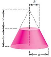 Chapter 3, Problem 83RE, Frustum of a cone The shape of the first spacecraft in the Apollo program was a frustum of a right 