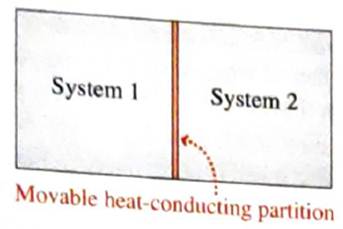 Chapter 9, Problem 24E, The diagram shows two systems that may exchange both thermal and mechanical energy via a movable, 