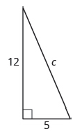 Chapter 3.4, Problem 3.78TI, Use the Pythagorean Theorem to find the length of the hypotenuse in the triangle shown below. 
