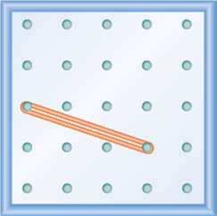 Chapter 4, Problem 600RE, In the following exercises, find the slope modeled on each geoboard. 600. 