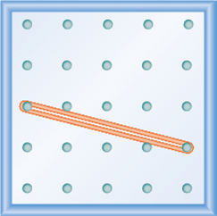 Chapter 4.4, Problem 216E, In the following exercises, find the slope modeled on each geoboard. 216. 