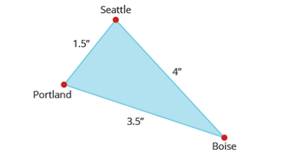 Chapter 8.7, Problem 8.157TI, On the map, Seattle. Portland, and Boise form a triangle whose sides are shown in the figure below. 