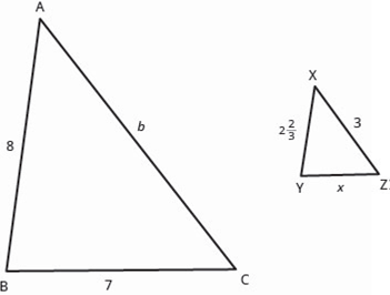 Chapter 7, Problem 453RE, In the following exercises, solve. 453. ABC is similar to XYZ . The lengths of two sides of each 