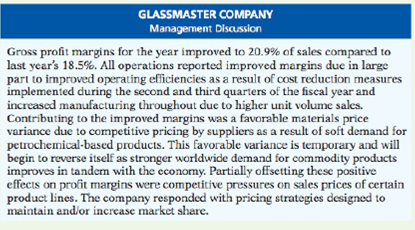 Chapter 11, Problem 11.3BYP, Glassmaster Company is organized as two divisions and one subsidiary. One division focuses on the 