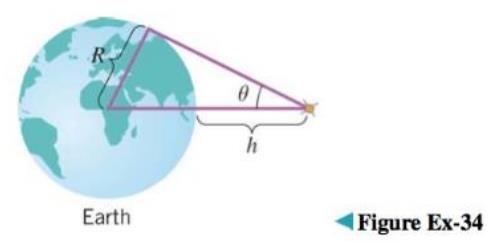 Chapter 1.7, Problem 34ES, An Earth-observing satellite has horizon sensors that can measure the angle  shown in the 
