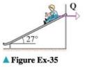 Chapter 11.3, Problem 35ES, For the child in Exercise 34, estimate how much force must be applied in the direction of Q (shown 