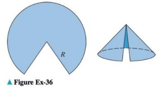 Chapter 4.5, Problem 36ES, A cone is made from a circular sheet of radius R by cutting out a sector and gluing the cut edges of 