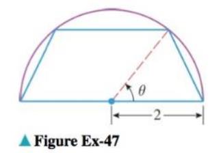 Chapter 4.5, Problem 47ES, A trapezoid is inscribed in a semicircle of radius 2 so that one side is along the diameter (Figure 