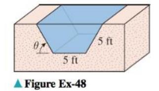 Chapter 4.5, Problem 48ES, A drainage channel is to be made so that its cross section is a trapezoid with equally sloping sides 