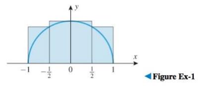Chapter 5.1, Problem 1QCE, Let R denote the region below the graph of fx=1x2 and above the interval 1,1 . (a) Use a geometric 