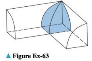 Chapter 6.2, Problem 63ES, Two right circular cylinders of radius r have axes that intersect at right angles. Find the volume 