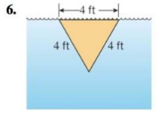Chapter 6.8, Problem 6ES, The flat surfaces shown are submerged vertically in water. Find the fluid force against each 
