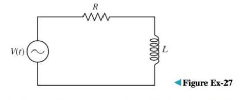 Chapter 8.4, Problem 27ES, The accompanying figure is a schematic diagram of a basic RL series electrical circuit that contains 