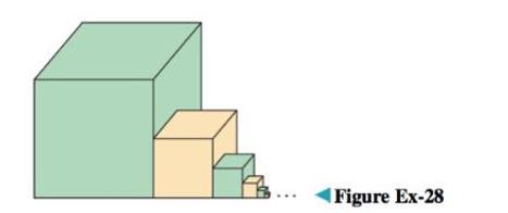 Chapter 9.3, Problem 28ES, The accompanying figure show an â€œinfinite staircaseâ€� constructed from cubes. Find the total 