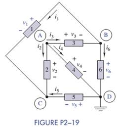 Chapter 2, Problem 2.19P, For the circuit in Figure P2—19: Identify the nodes and at least five loops in the circuit. Identify 