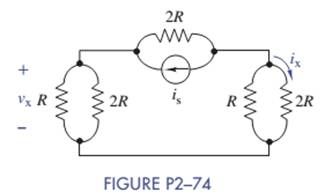 Chapter 2, Problem 2.74P, Use circuit reduction to find vx and ix in Figure P2-74. 