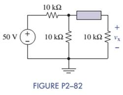 Chapter 2, Problem 2.82P, The box in the circuit in Figure P2-82 is a resistor whose value can be anywhere between 8 and 80kQ. 