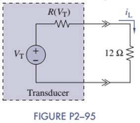 Chapter 2, Problem 2.95IP, Active Transducer Figure P2-95 shows an active transducer whose resistance R(VT) varies with the 
