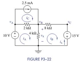 Chapter 3, Problem 3.22P, Formulate mesh-current equations for the circuit in Figure P3-22. Formulate node-voltage equations 