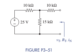 Chapter 3, Problem 3.51P, For the circuit in Figure P3—51, find the Thévenin and Norton equivalent circuits. 