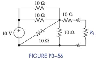 Chapter 3, Problem 3.56P, Find the Thévenin equivalent circuit seen by RL in Figure P3-56. Find the voltage across the load 
