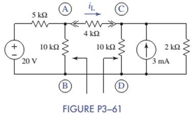 Chapter 3, Problem 3.61P, The purpose of this problem is to use Thévenin equivalent circuits to find the current iL in Figure 