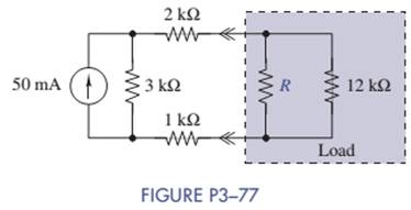 Chapter 3, Problem 3.77P, The resistance R in Figure P3-77 is adjusted until maximum power is delivered to the load consisting 