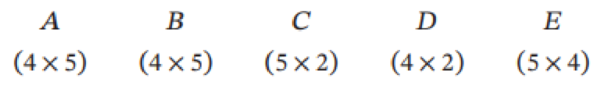 Chapter 1.3, Problem 1E, In Exercises 12, suppose that A, B, C, D, and E are matrices with the following sizes: In each part, 
