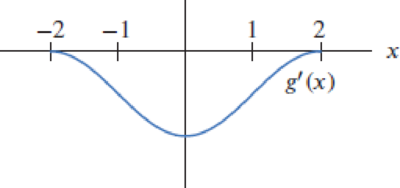 Chapter 4.2, Problem 47E, Figure 4.28 gives the derivative of g(x) on 2  x  2. (a) Write a few sentences describing the 
