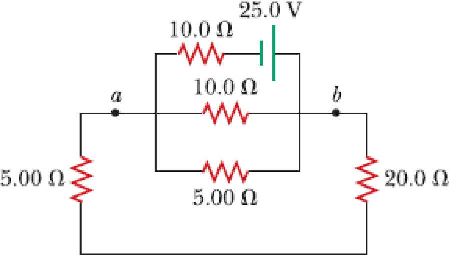Chapter 21, Problem 39P, Consider the circuit shown in Figure P21.39. Find (a) the current in the 20.0- resistor and (b) the 