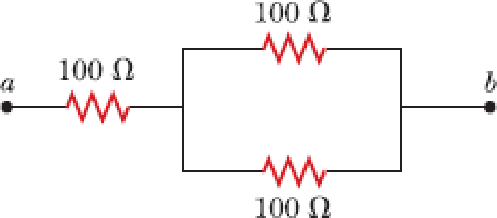 Chapter 21, Problem 41P, Three 100- resistors are connected as shown in Figure P21.41 The maximum power that can safely be 