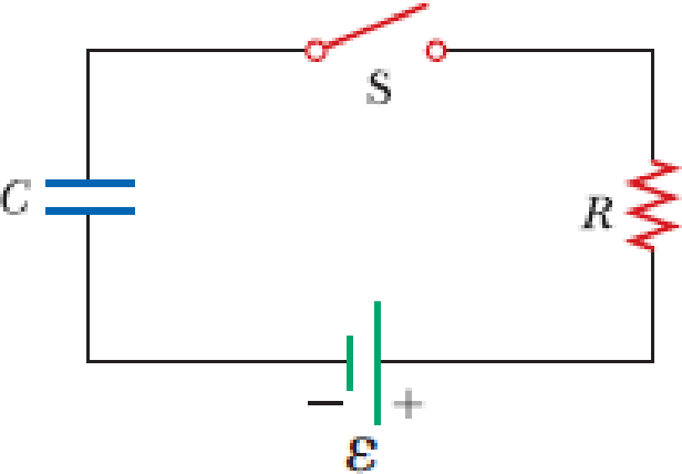 Chapter 21, Problem 67P, The values of the components in a simple series RC circuit containing a switch (Fig. P21.53) are C = 