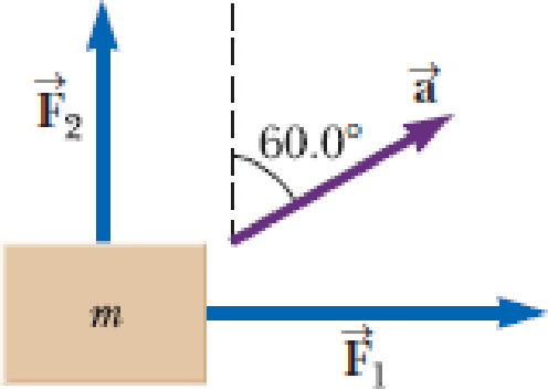 Chapter 4, Problem 29P, An object of mass m = 1.00 kg is observed to have an acceleration a with a magnitude of 10.0 m/s2 in 