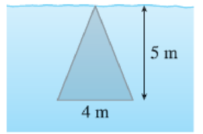 Chapter 7.6, Problem 28E, 2529 A vertical plate is submerged (or partially submerged) in water and has the indicated shape. 