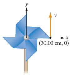 Chapter 16, Problem 15PQ, A point on the edge of a childs pinwheel is in uniform circular motion as the wheel spins 