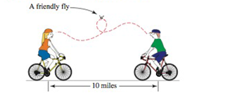 Chapter 1.1, Problem 49PS, A boy cyclist and a girl cyclist are 10 miles apart and pedaling toward each other. The boys rate is 
