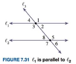 Chapter 7.2, Problem 52PS, In Problems 52  57, find the measures of all the angles in Figure 7.31. Given m7=110 