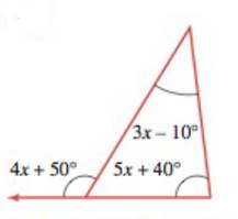 Chapter 7.3, Problem 38PS, Use algebra to find the value of x in each of the triangles in Problems 33-38. Notice that the 