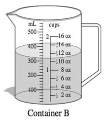 Chapter 8.3, Problem 18PS, Measure each amount given in Problems 17-21. a.Container B in ounces. b.Container B in milliliters. 