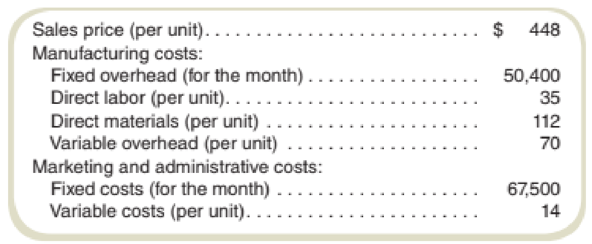 Chapter 2, Problem 60P, Cost Concepts Columbia Products produced and sold 900 units of the companys only product in March. 