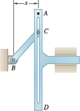 Chapter 11.1, Problem 11.13P, A Scotch yoke is a mechanism that transforms the circular motion of a crank into the reciprocating 