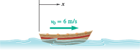 Chapter 11.3, Problem 11.69P, In a water-tank test involving the launching of a small model boat, the models initial horizontal 