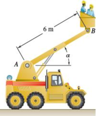 Chapter 12.1, Problem 12.10FBP, At the instant shown, the length of the boom AB is being decreased at the constant rate of 0.2 m/s, 